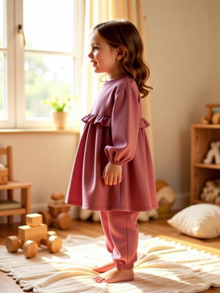 Lil' Atelier Nmfkilano girls' Withered Rose organic cotton dress